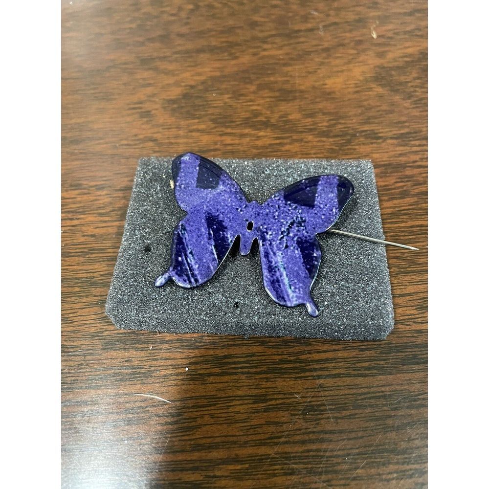 Lia Sophia Vtg Purple Butterfly Pin Brooch Purple Rare Spring Nice